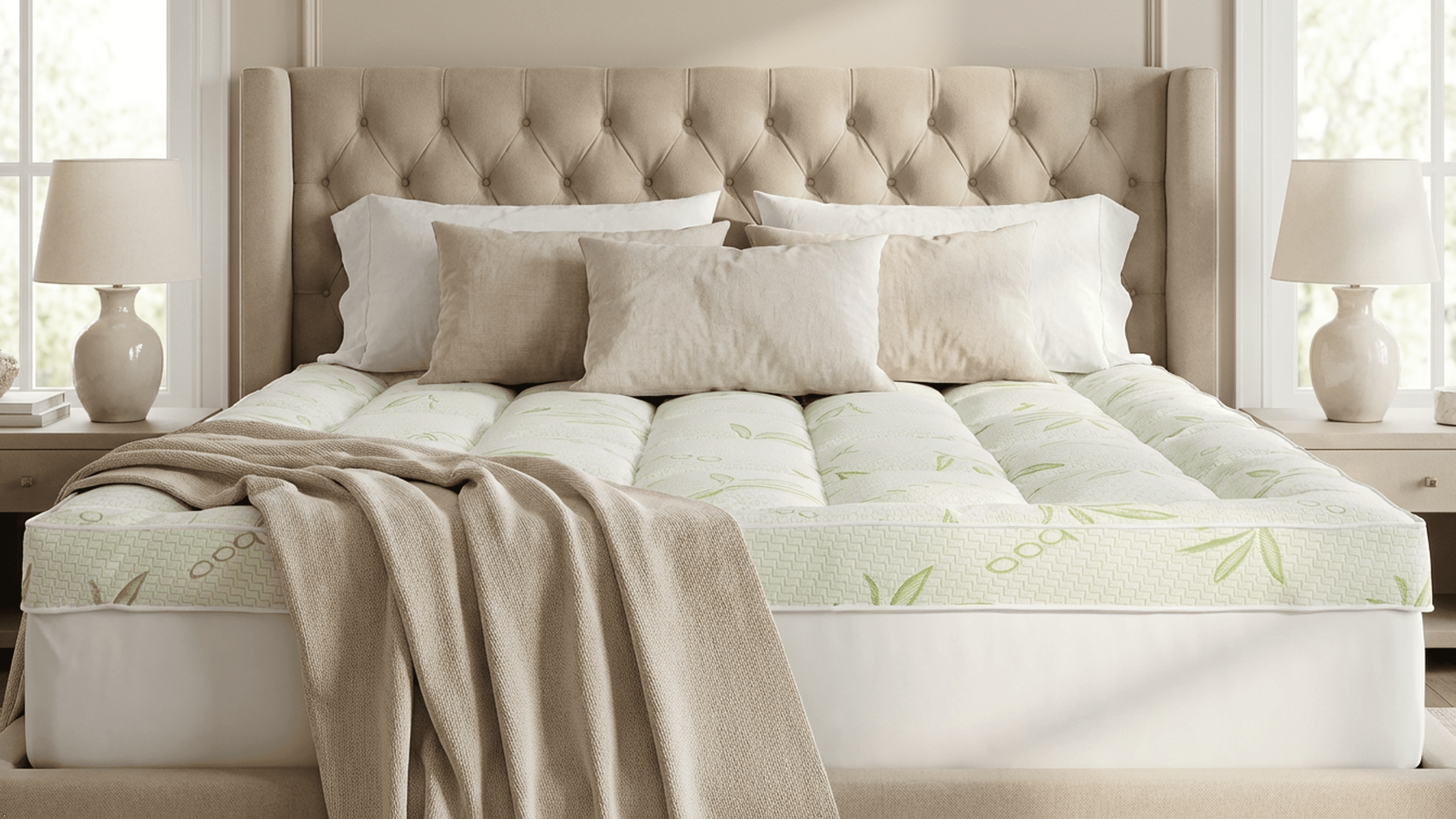 NOVASTILE Ultra Plush Bamboo Pillow Top Mattress Topper, 1000 GSM — Bedding & Home by Novastile
