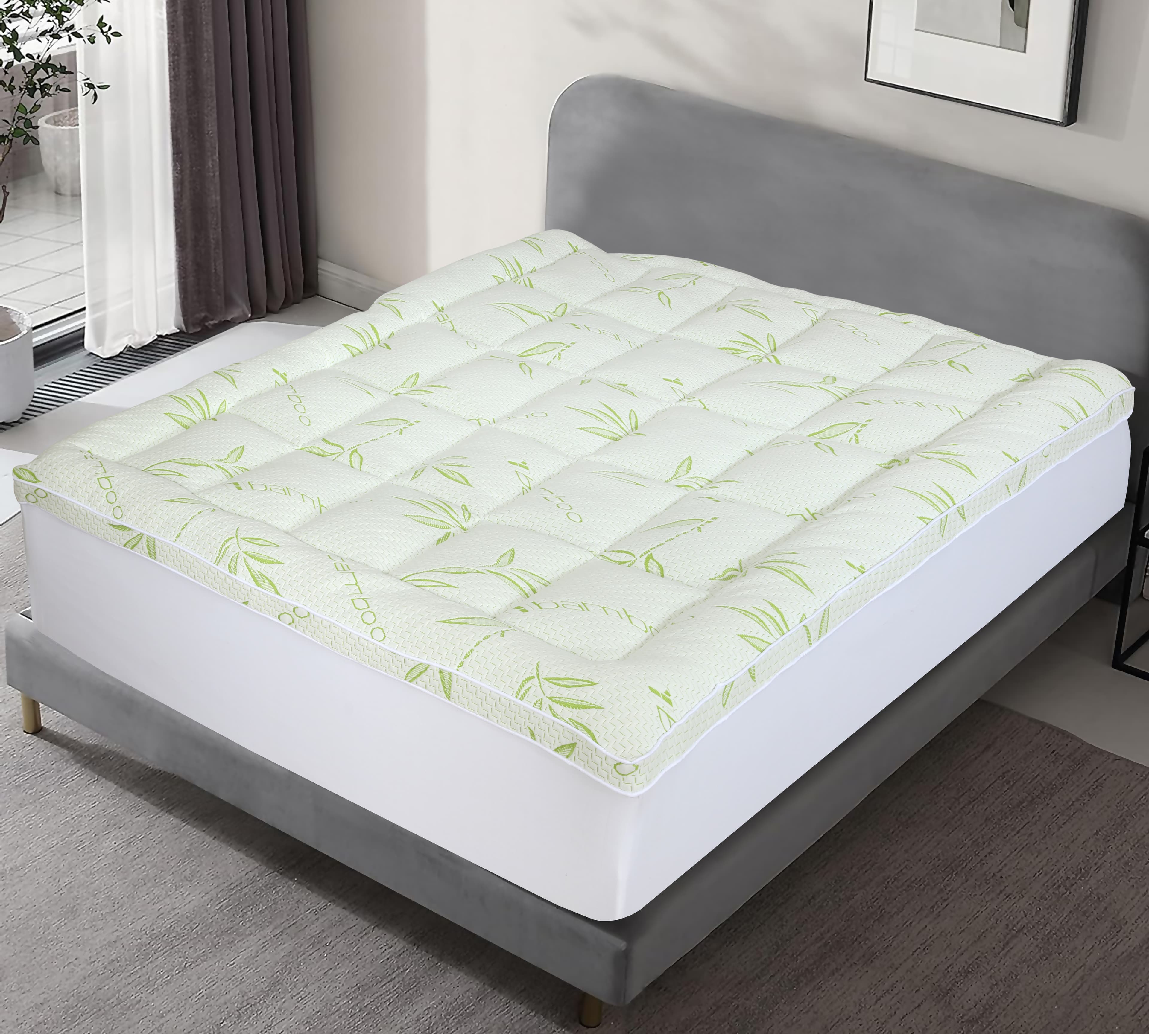 NOVASTILE Plush Comfort Bamboo Mattress Topper, 550 GSM alternate view — Bedding & Home by Novastile
