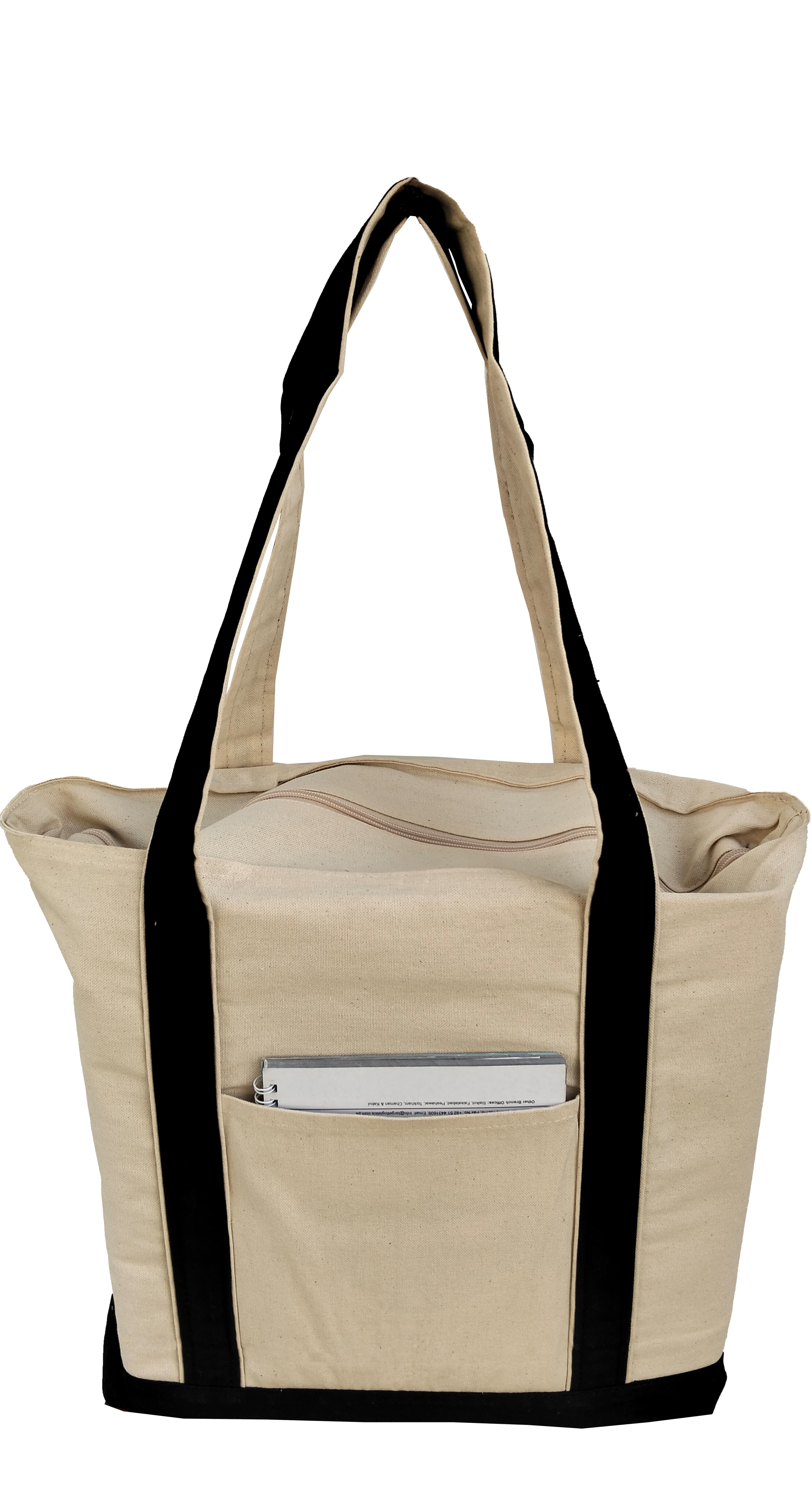 NOVASTILE 21x15x6 Canvas Tote Bags with Zipper Pocket — Tote Bags by Novastile — thumbnail 4