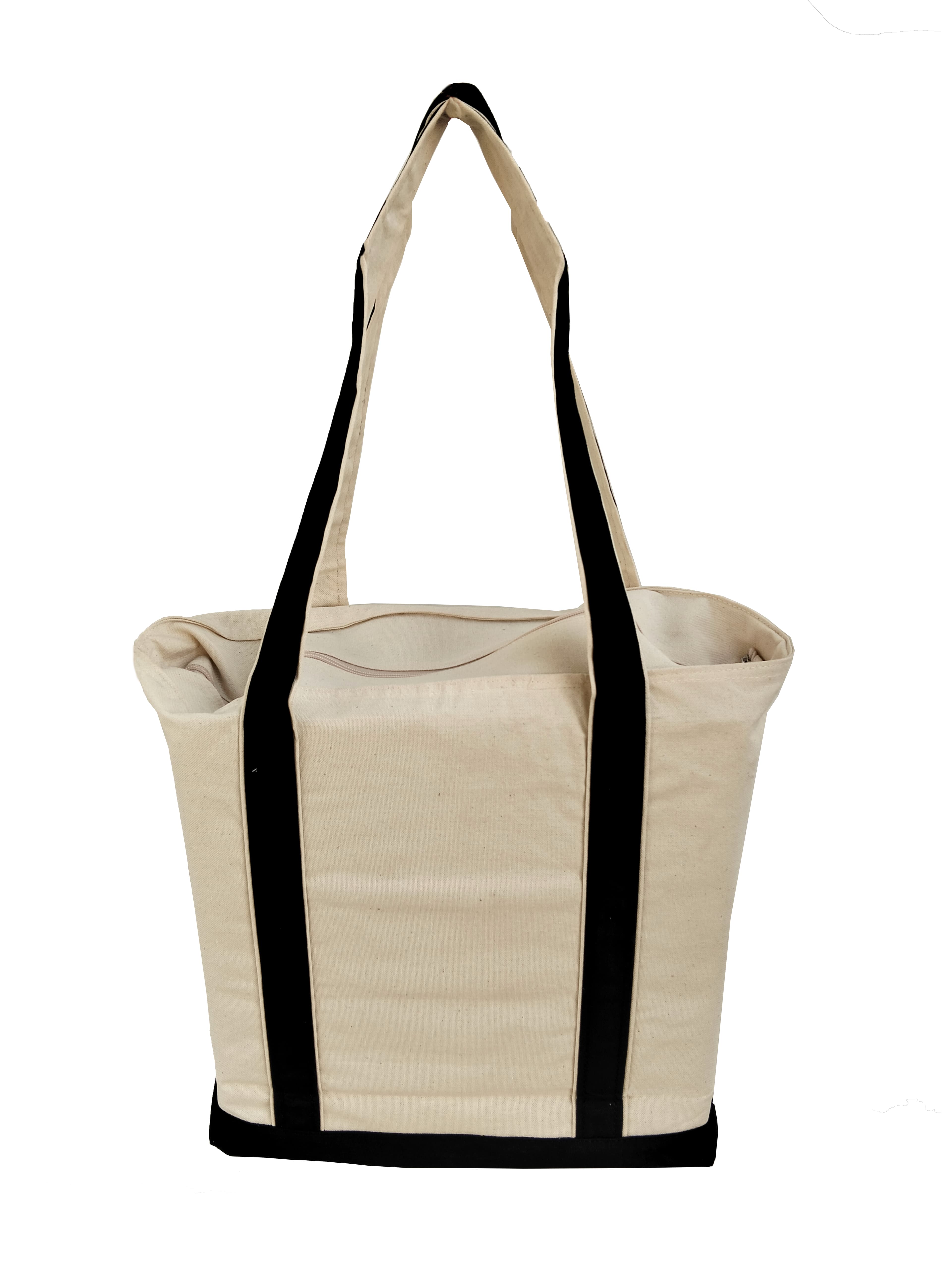 NOVASTILE 21x15x6 Canvas Tote Bags with Zipper Pocket alternate view — Tote Bags by Novastile