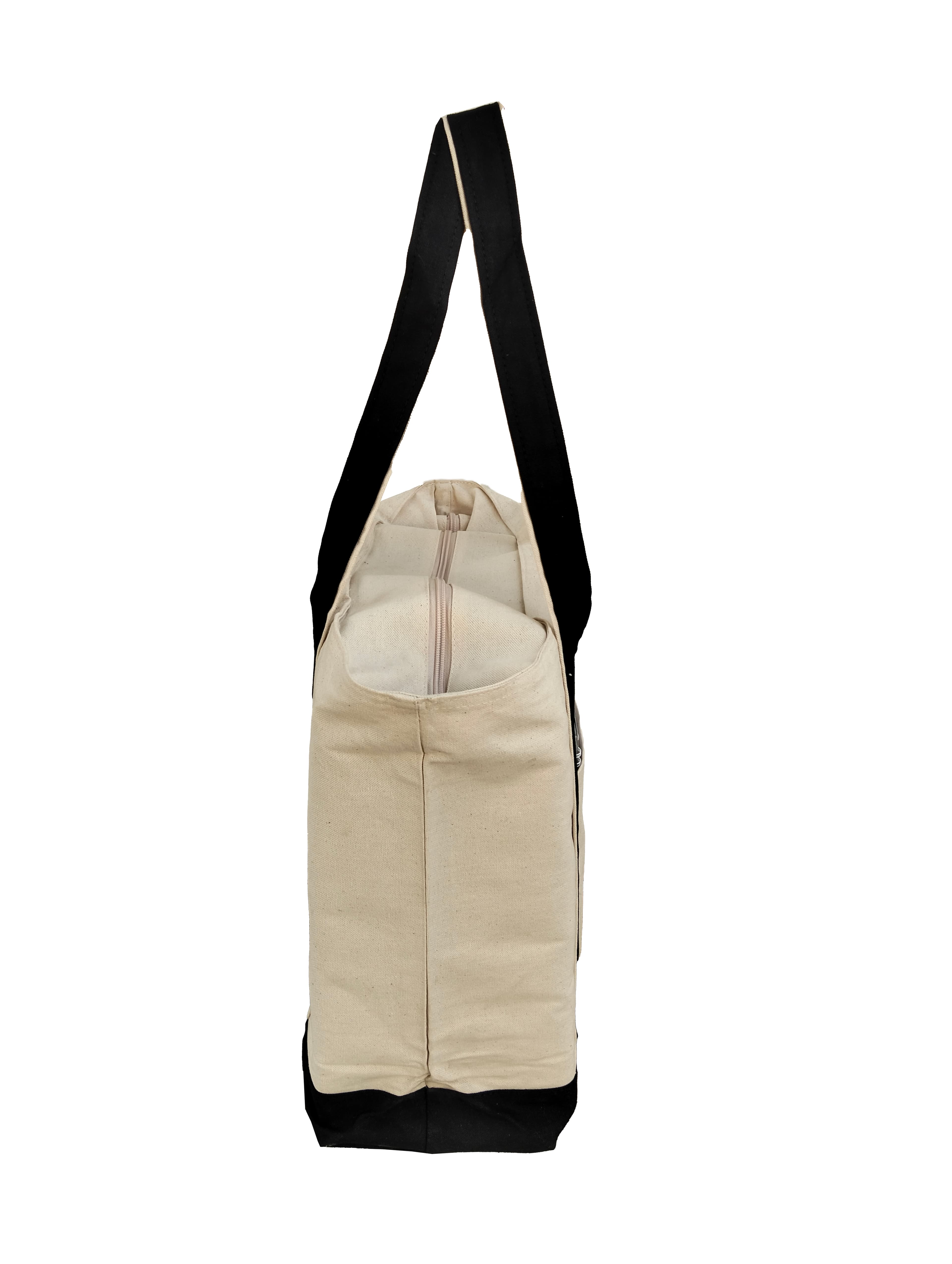 NOVASTILE 21x15x6 Canvas Tote Bags with Zipper Pocket — Tote Bags by Novastile — thumbnail 3