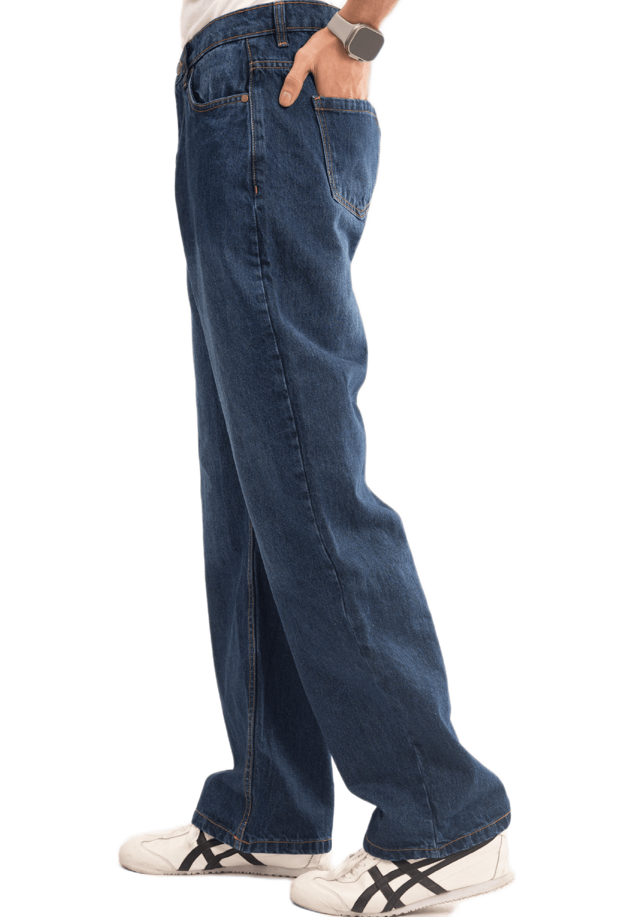 NOVASTILE Men's Classic Clean Distressed Denim Jeans alternate view — Jeans by Novastile
