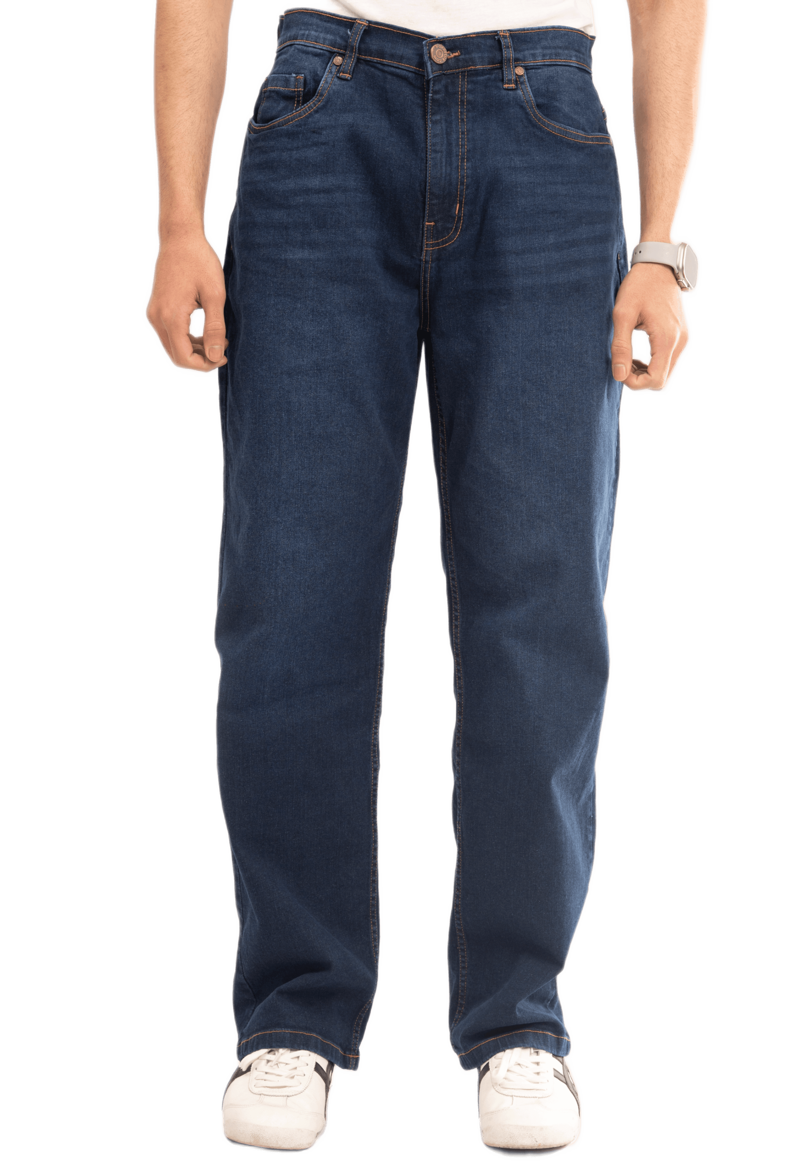 NOVASTILE Men's Distressed Relaxed Straight Fit Stretch Jeans — Jeans by Novastile