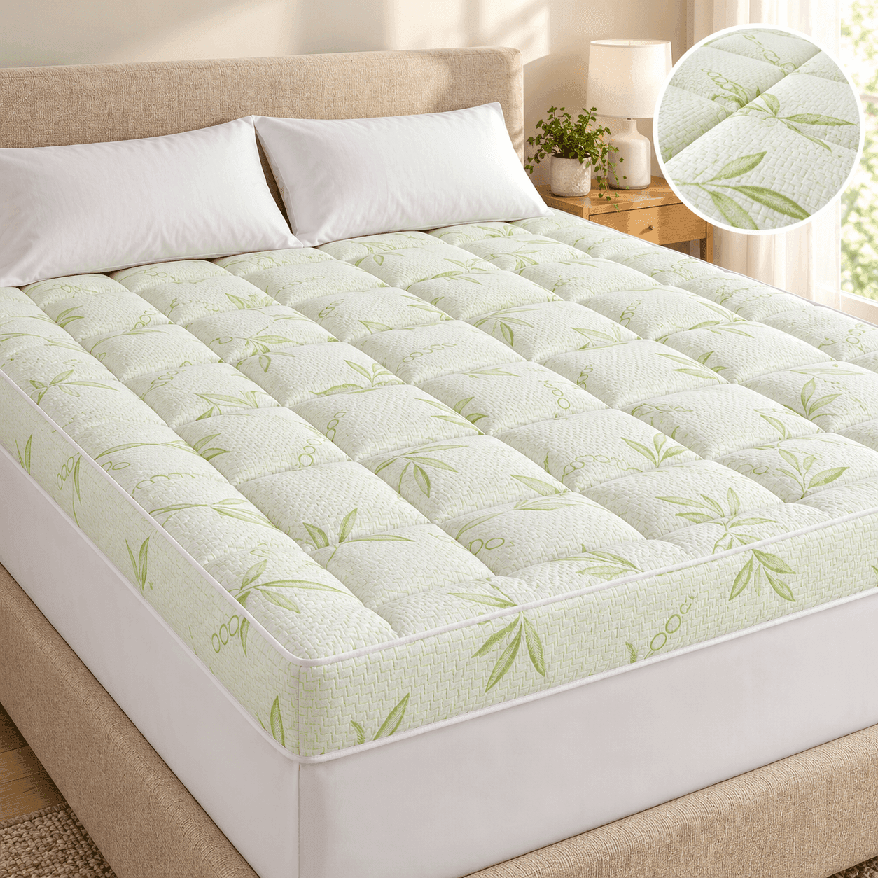 NOVASTILE Ultra Plush Bamboo Pillow Top Mattress Topper, 1000 GSM — Bedding & Home by NOVASTILE