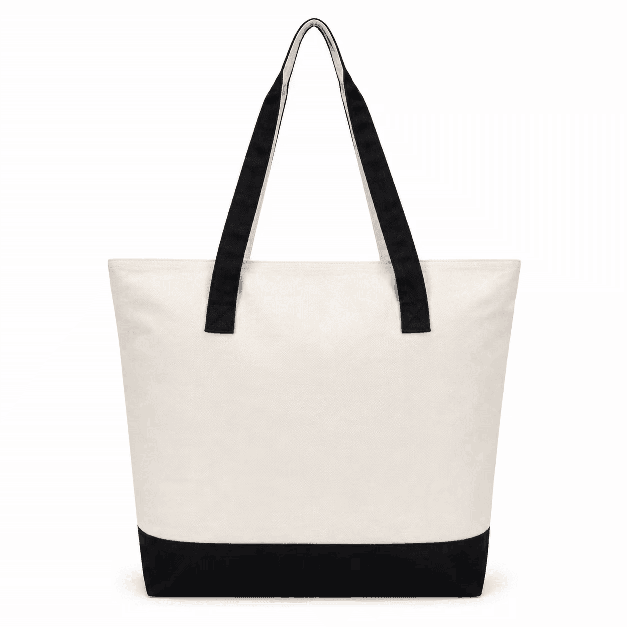 NOVASTILE Canvas Work & School Tote with Front Zipper Pocket alternate view — Tote Bags by NOVASTILE