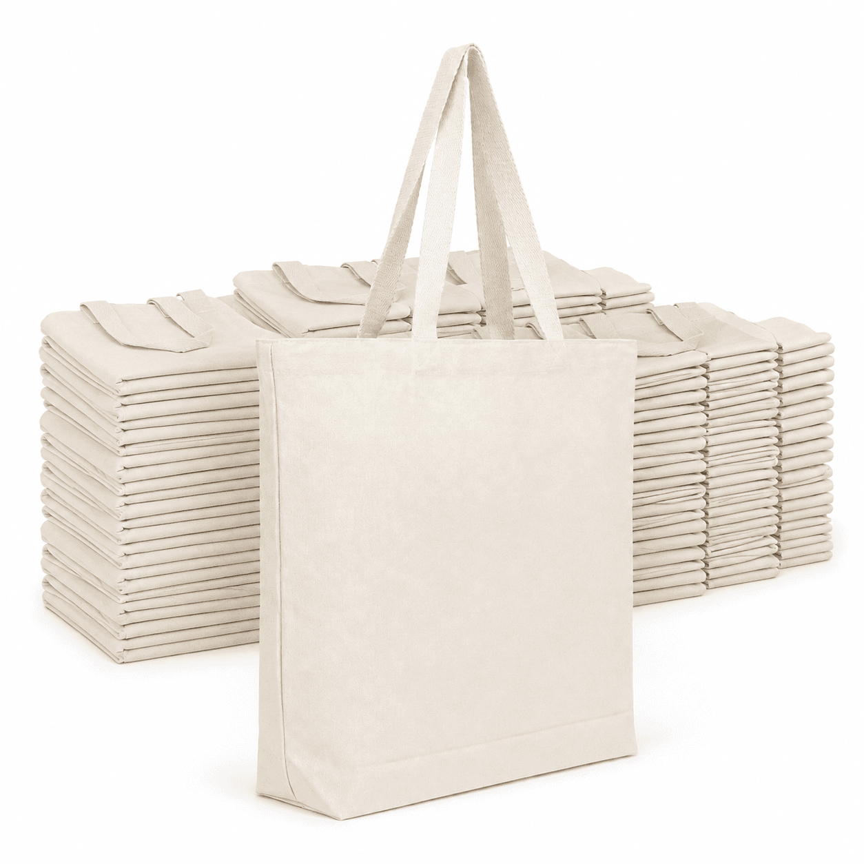 NOVASTILE 12oz Canvas Tote Bag 15x16x3 Natural