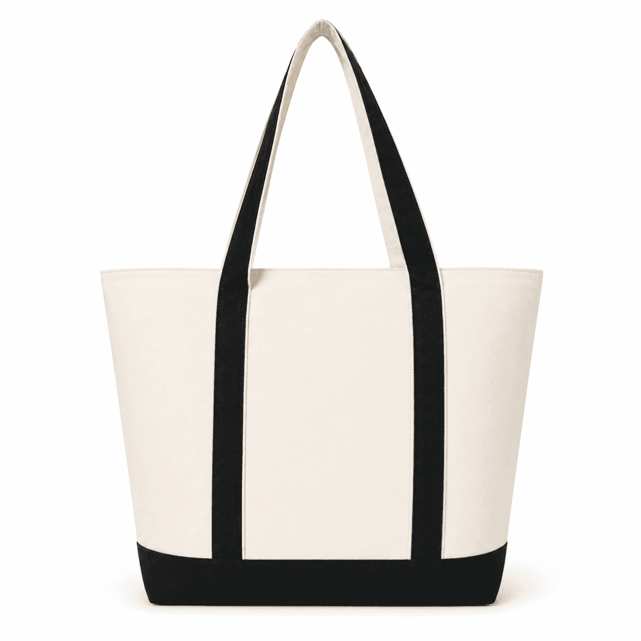 Canvas tote with zipper pocket