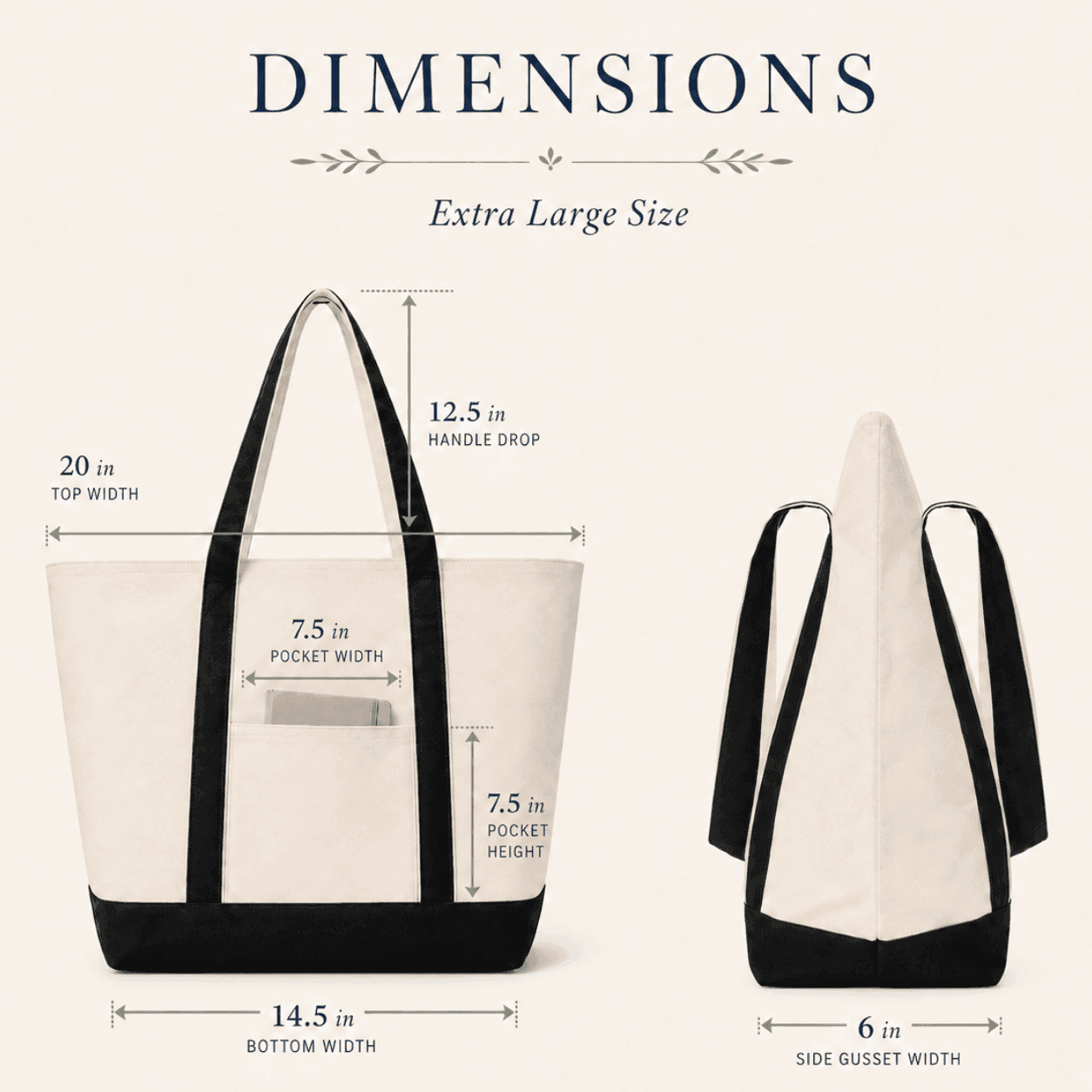 NOVASTILE Canvas Tote Bag, detail view 2