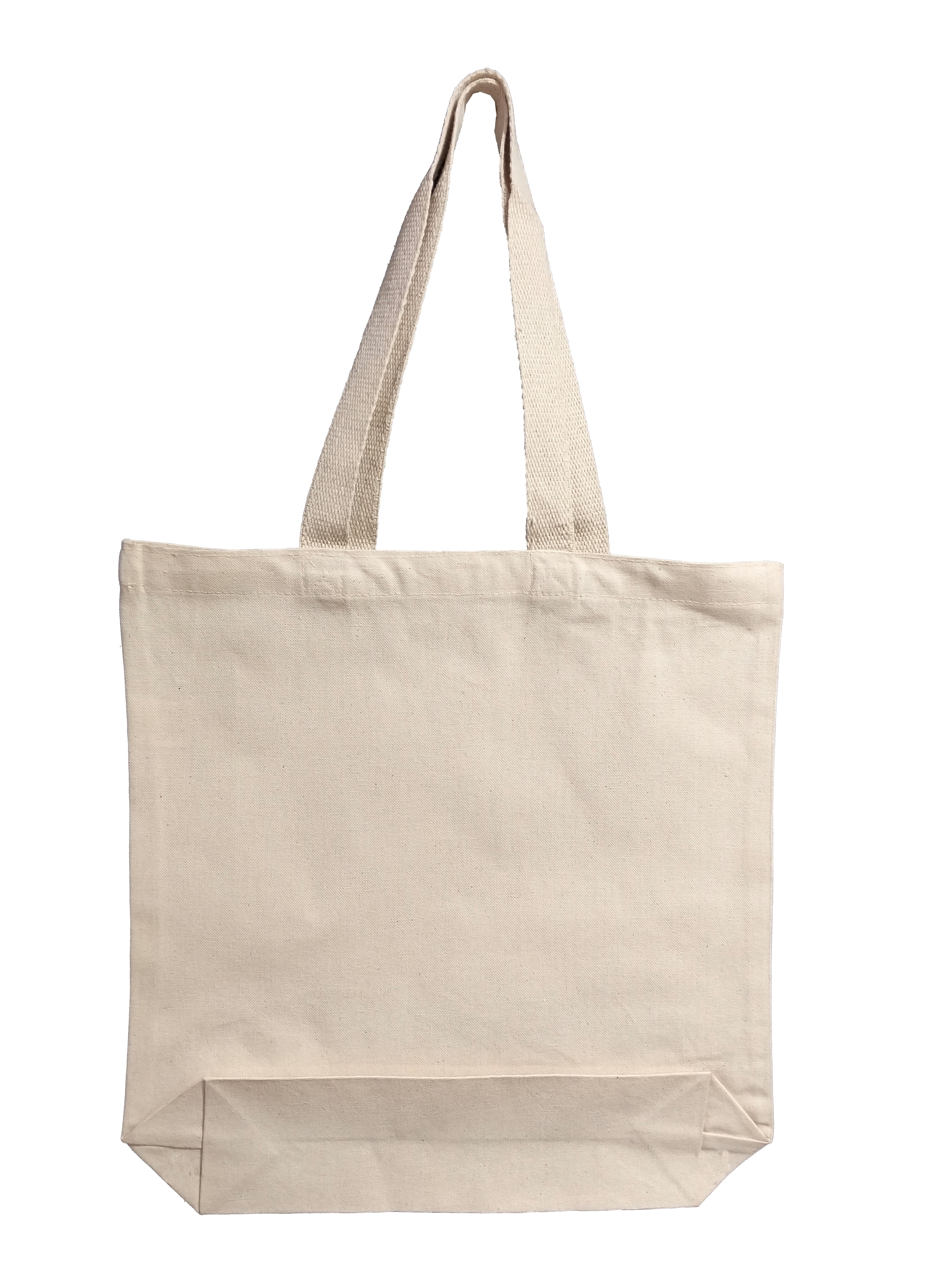 NOVASTILE Heavy Duty Canvas Tote Bag with Gusset – 15x16x3