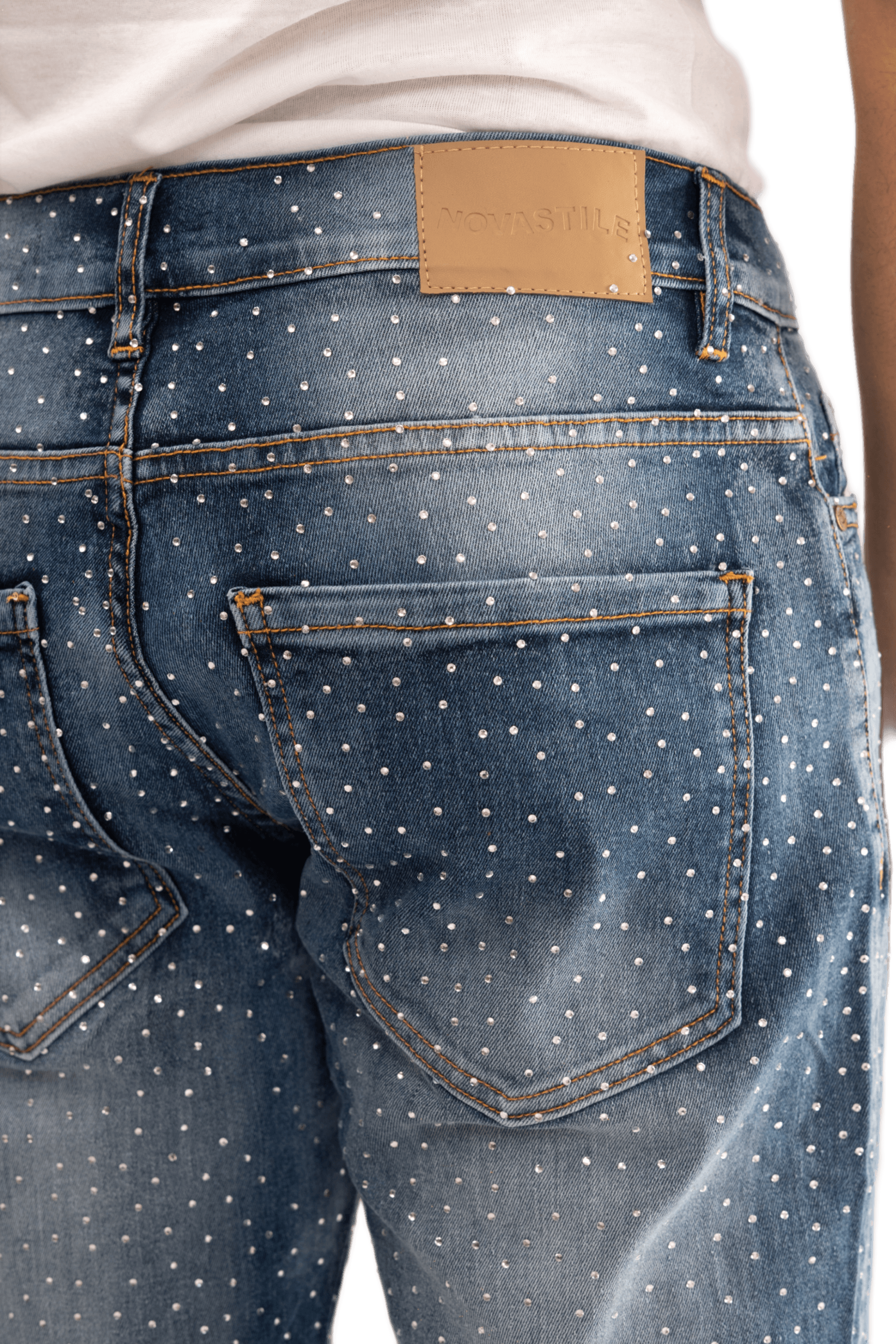 NOVASTILE Blue straight Jeans – 28 Waist Stretch Denim