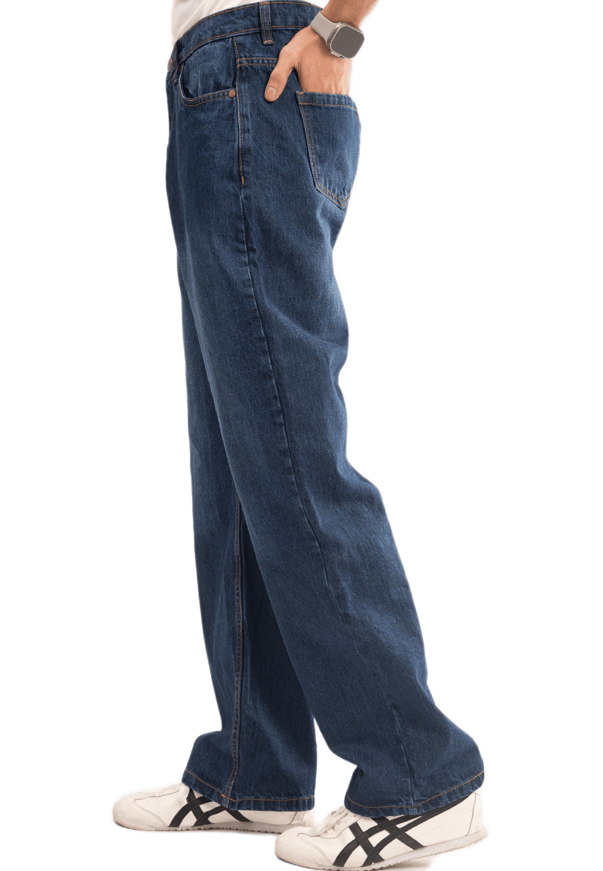 NOVASTILE Men's Classic Clean Distressed Denim Jeans alternate view — Jeans by Novastile