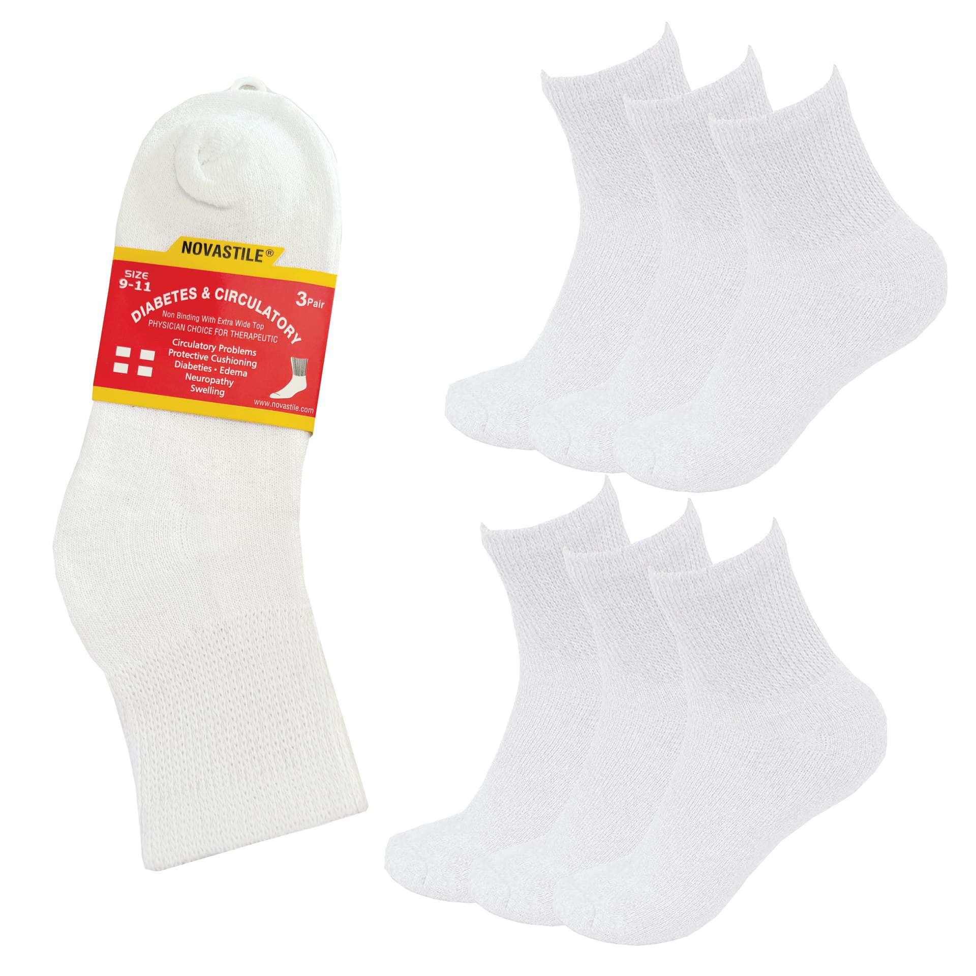 NOVASTILE Ankle Diabetic Socks for Men & Women alternate view — Socks by Novastile
