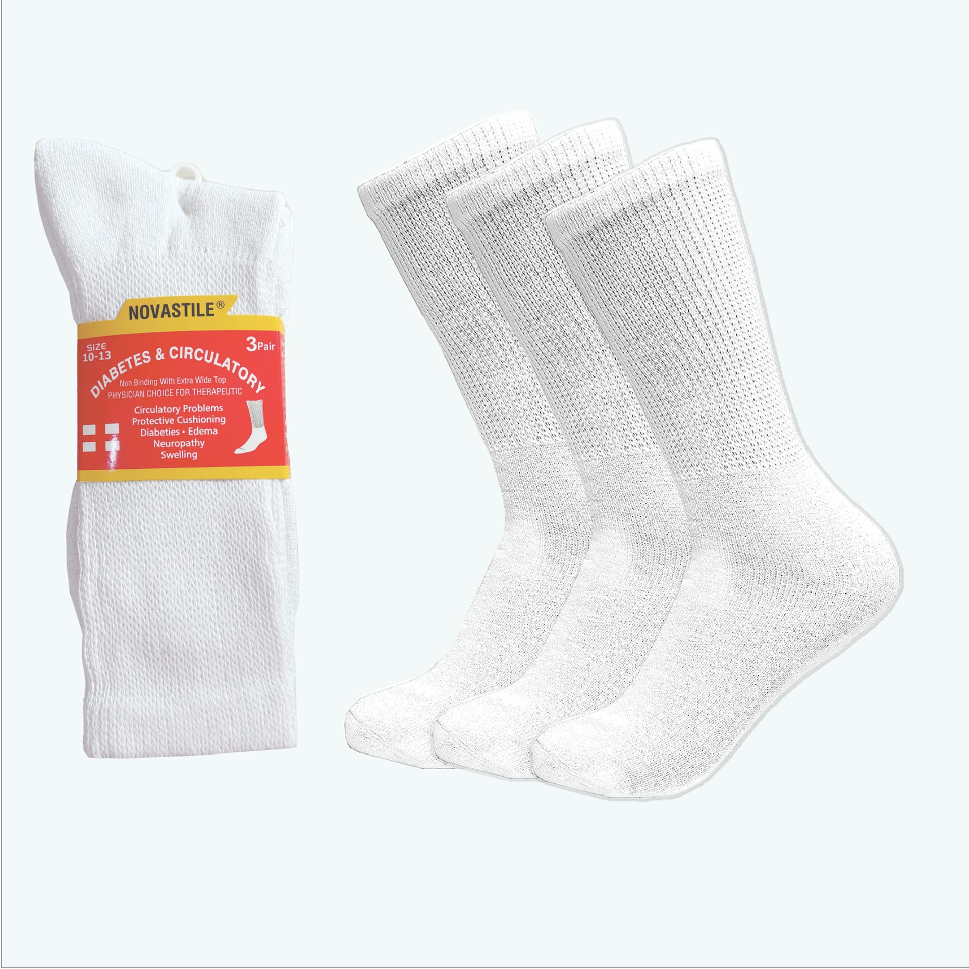NOVASTILE Crew Diabetic Socks for Men & Women — Socks by Novastile